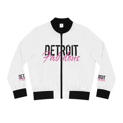 Detroit Fabulous White Bomber Jacket - Tonyalicious Tees