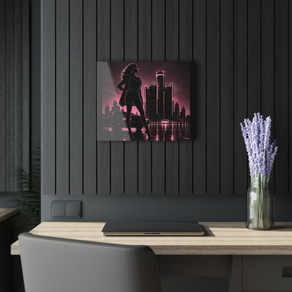 Detroit Fabulous Neon Nights Acrylic Art Series No. 3 - Motor City Muse