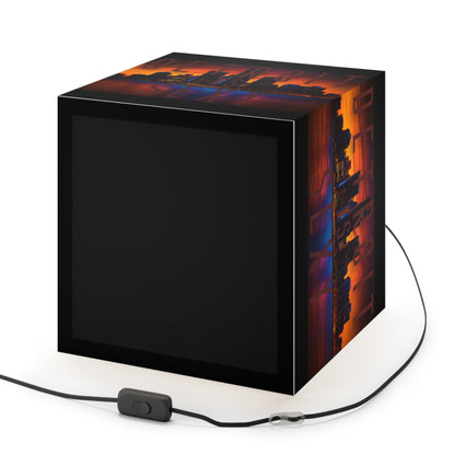 Detroit Skyline Cityscape Cube Lamp - Tonyalicious Tees