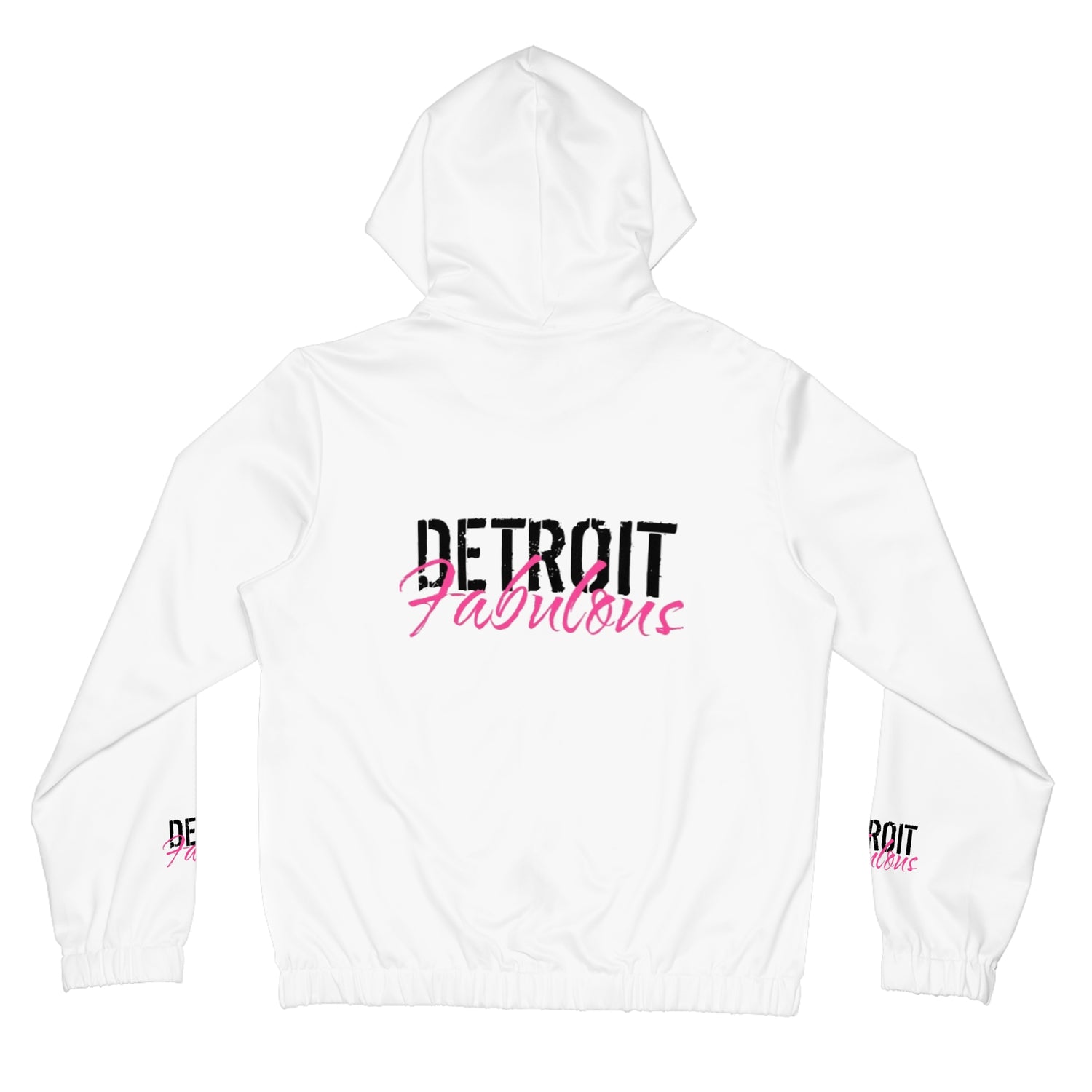 Detroit Fabulous White Lightweight Zip Hoodie - Tonyalicious Tees