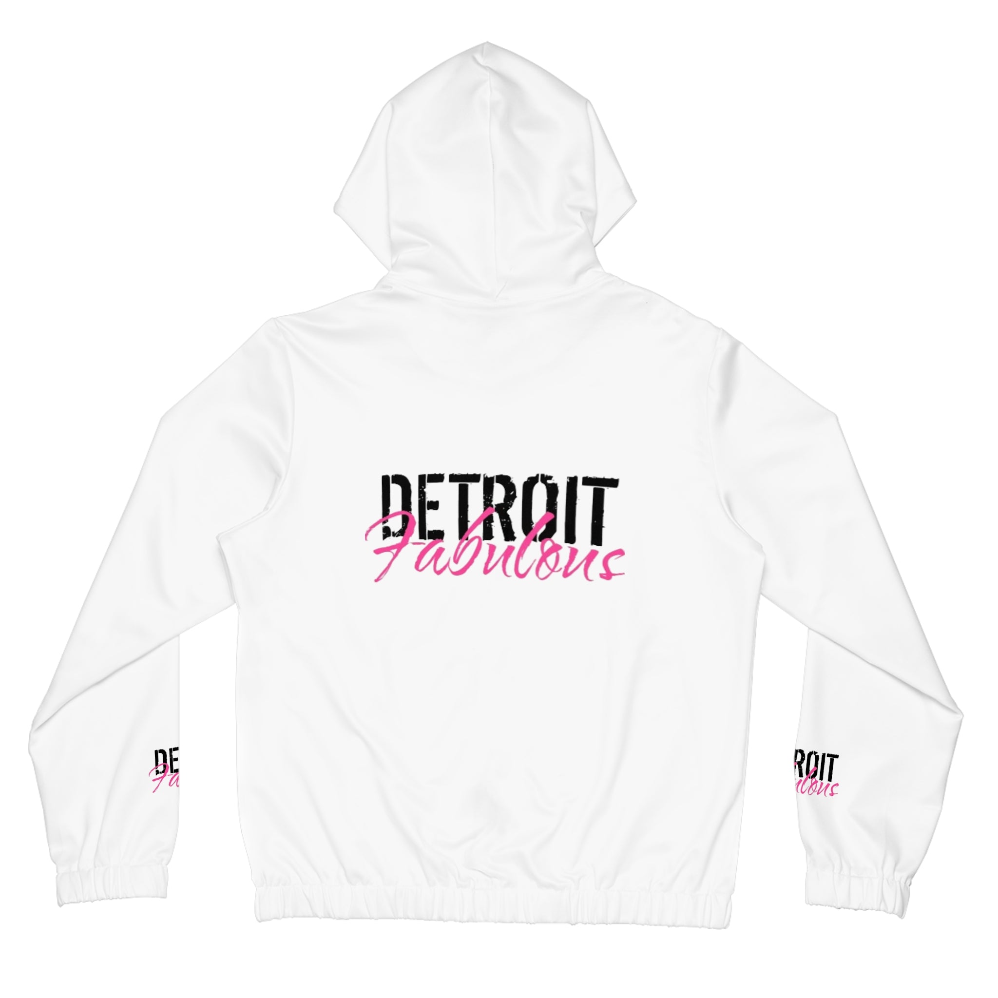 Detroit Fabulous White Lightweight Zip Hoodie - Tonyalicious Tees