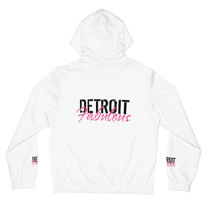 Detroit Fabulous White Lightweight Zip Hoodie - Tonyalicious Tees