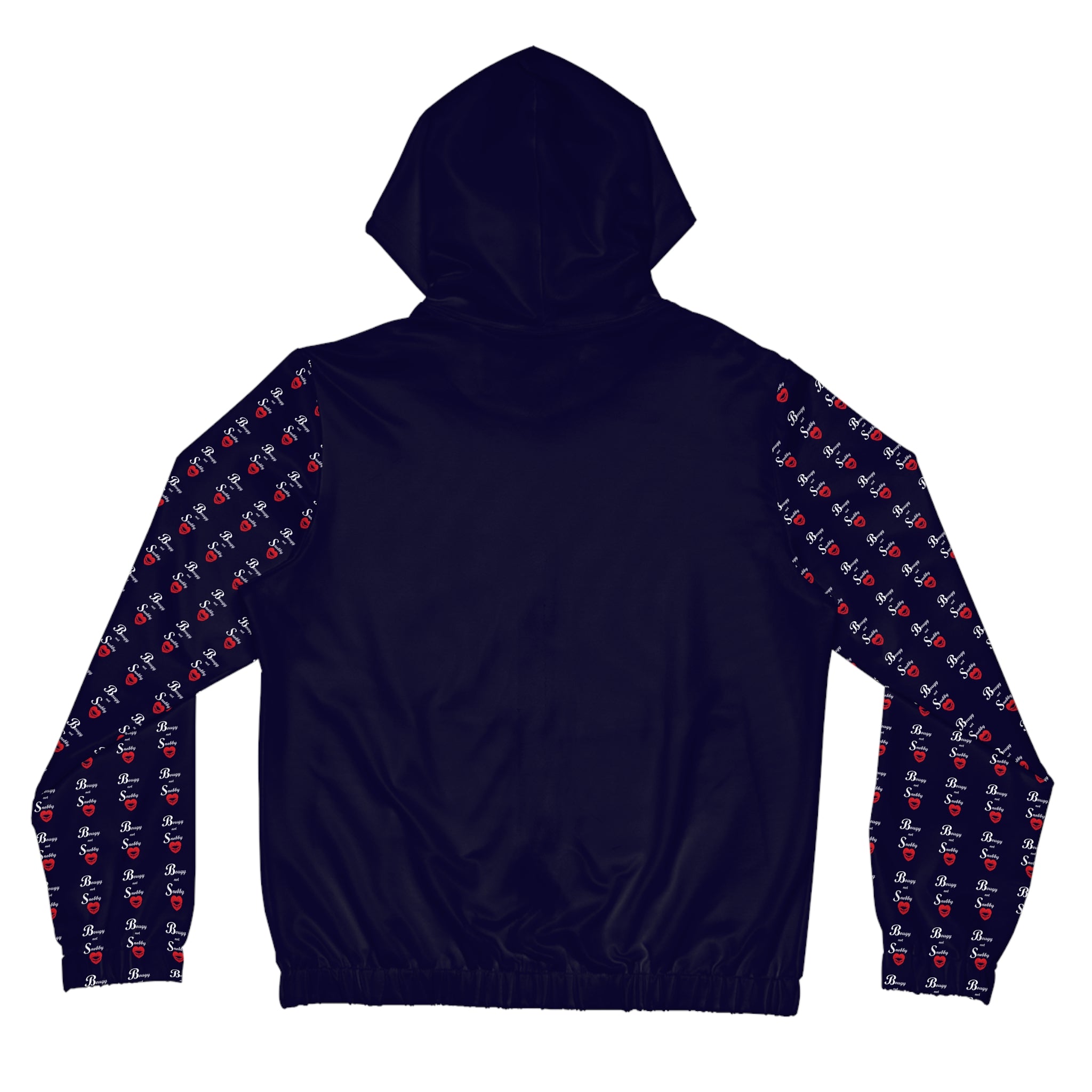 Bougy not Snobby Women’s Full-Zip Navy Hoodie - Tonyalicious Tees