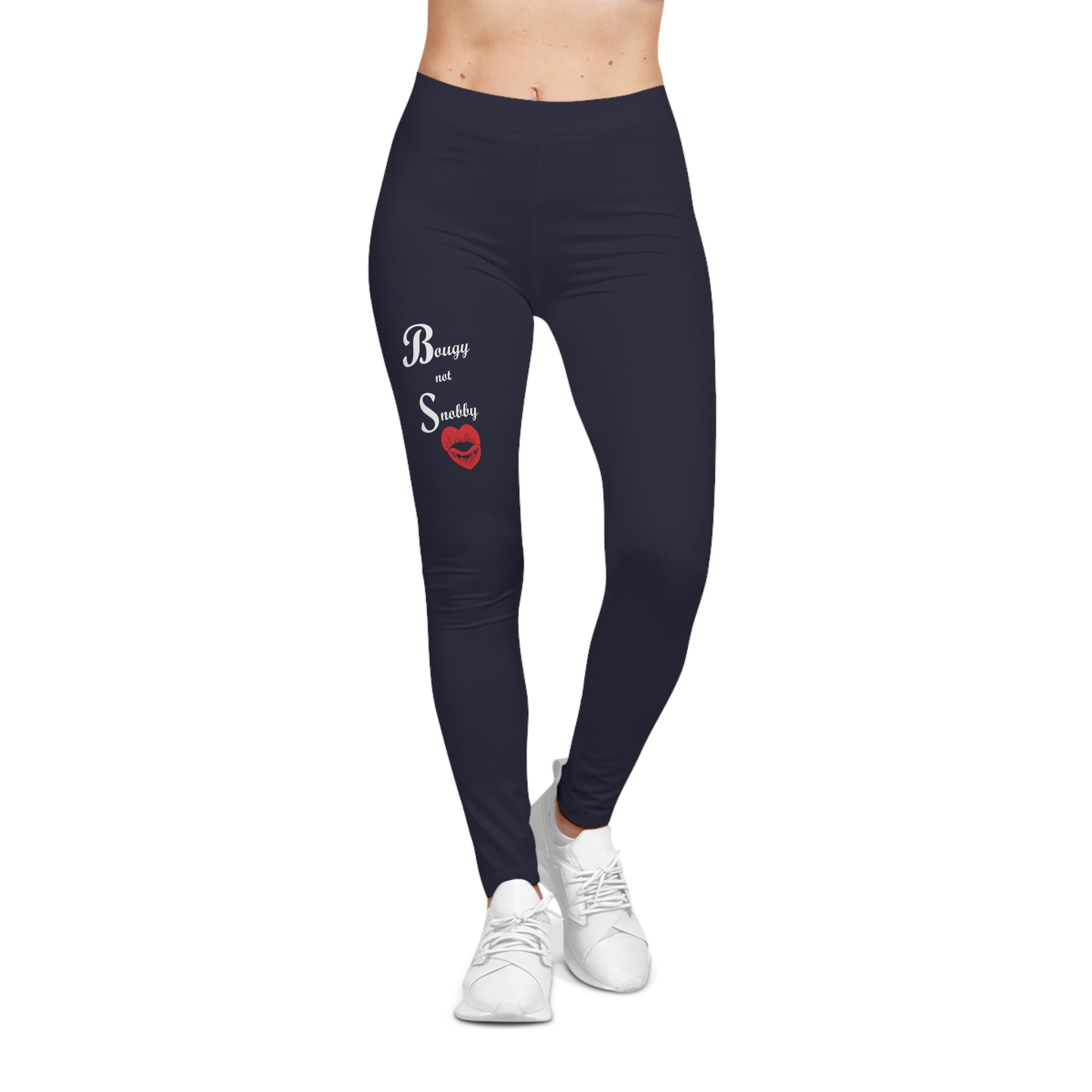 Bougy not Snobby Navy Leggings - Tonyalicious Tees