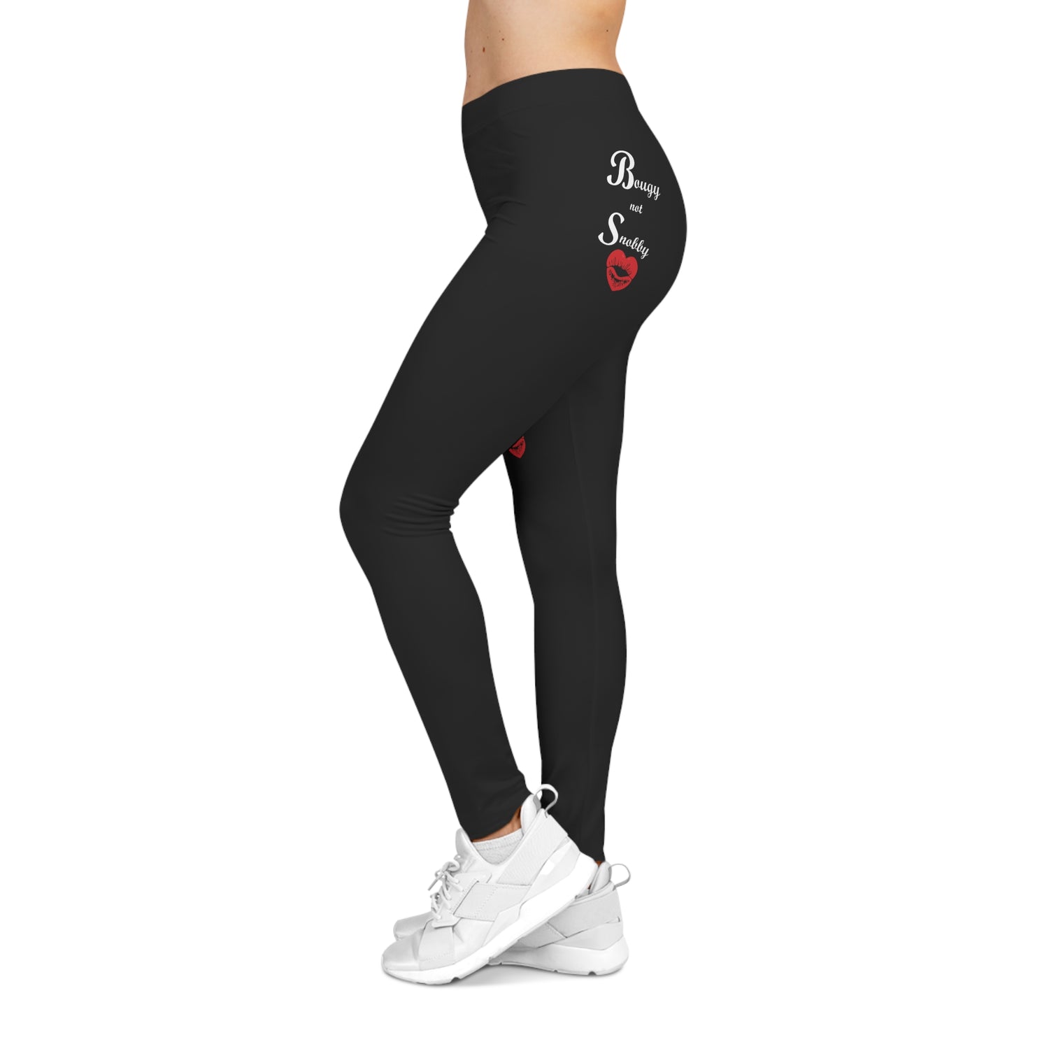 Bougy not Snobby Black Leggings - Tonyalicious Tees