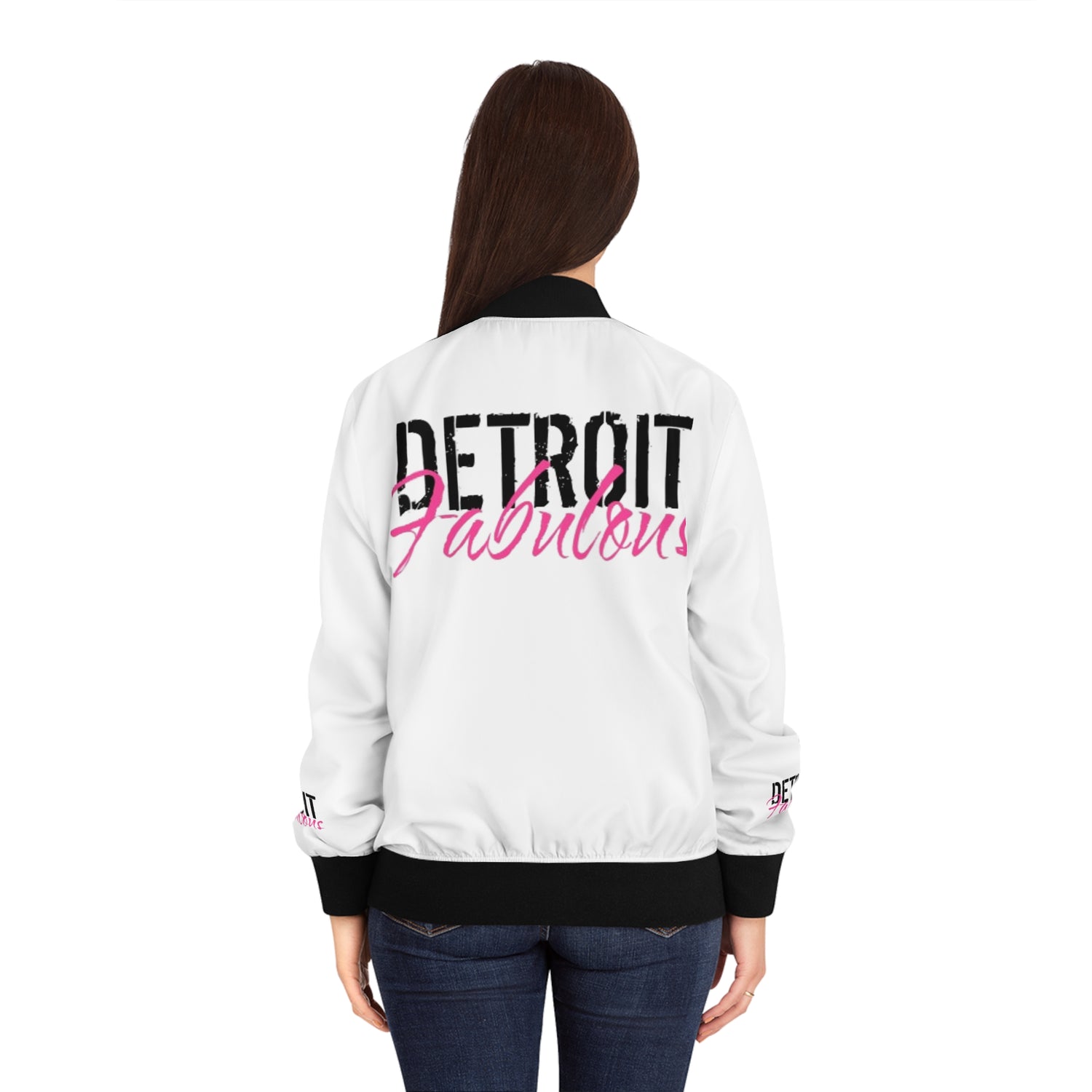 Detroit Fabulous White Bomber Jacket - Tonyalicious Tees