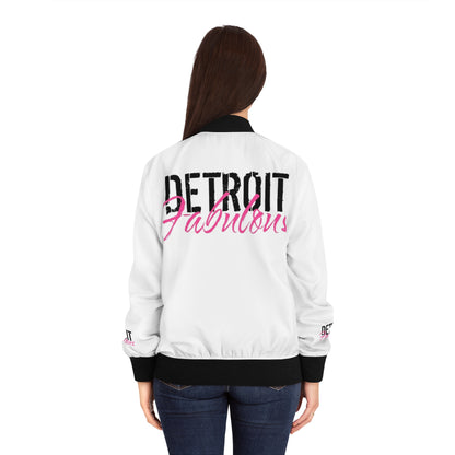 Detroit Fabulous White Bomber Jacket - Tonyalicious Tees