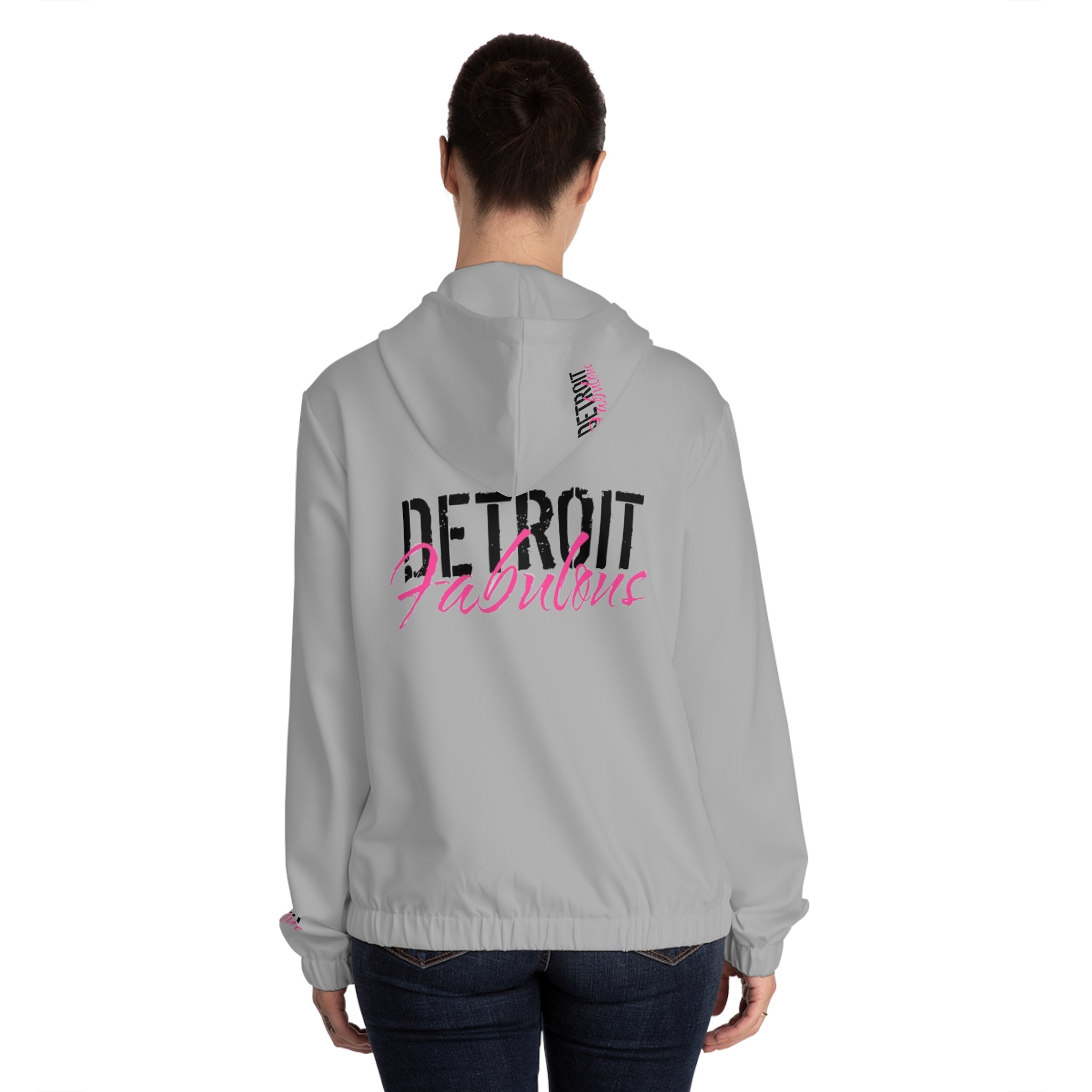 Detroit Fabulous Gray Lightweight Zip Hoodie - Tonyalicious Tees