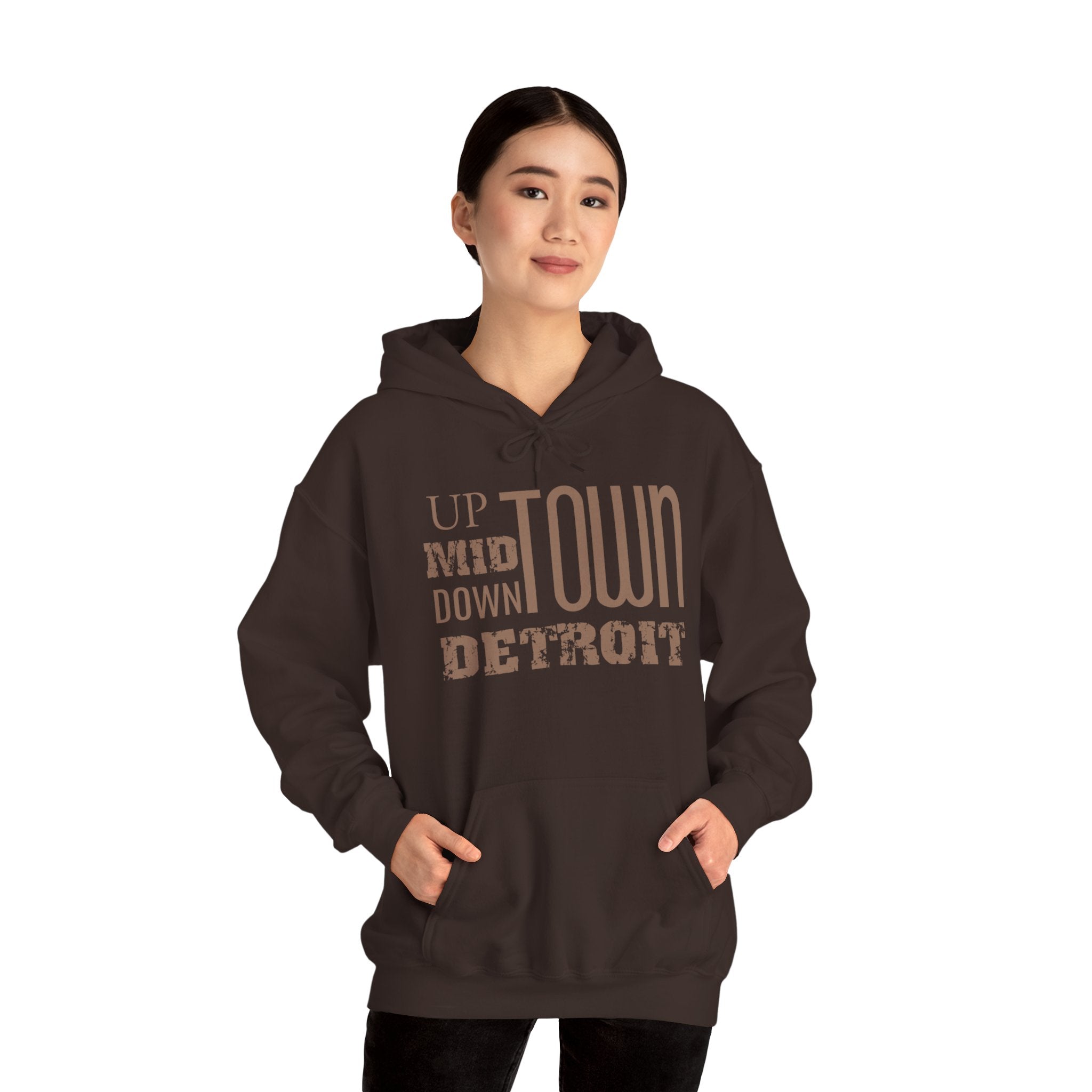 Up, Mid, Downtown Detroit Hoodie - Multicolor Print - Tonyalicious Tees
