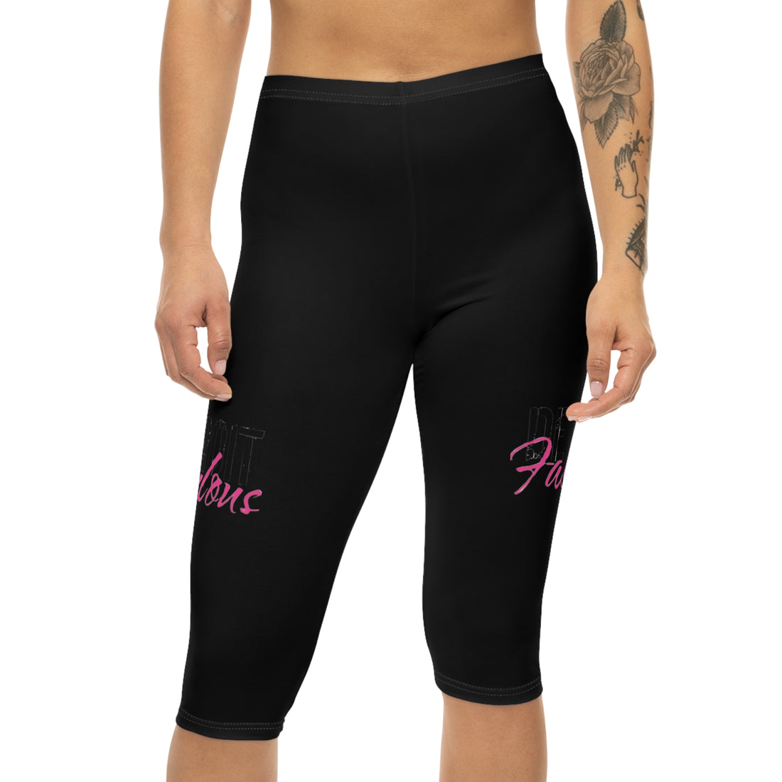 Detroit Fabulous Capri Leggings - Black - Tonyalicious Tees