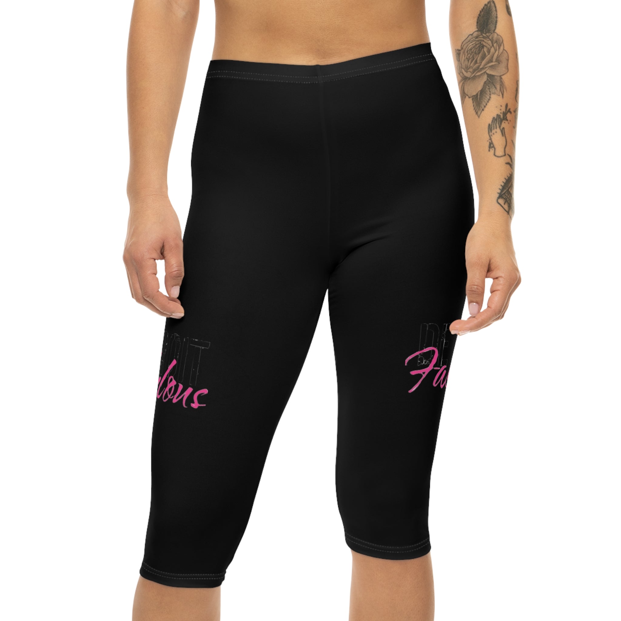Detroit Fabulous Capri Leggings - Black - Tonyalicious Tees