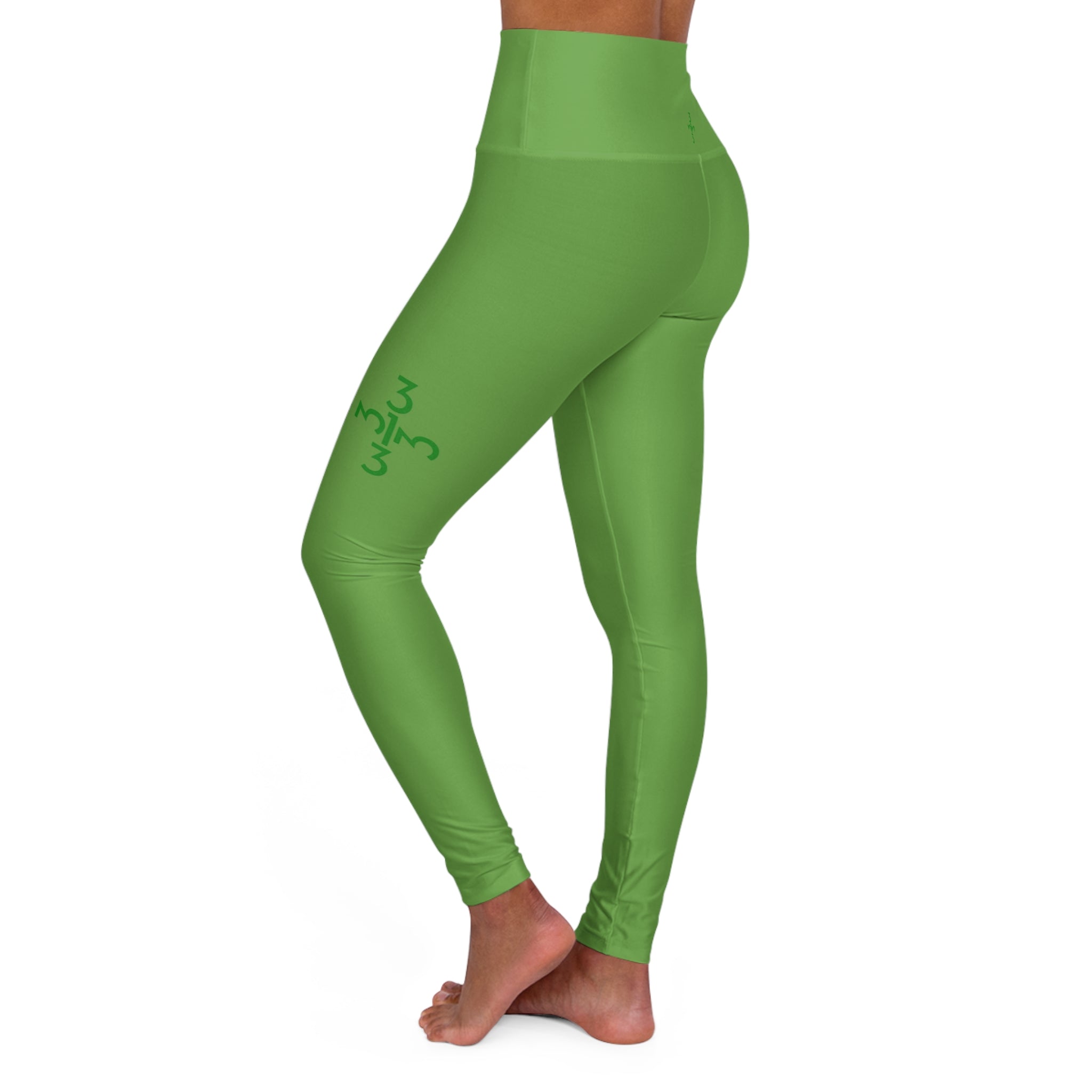 Twisted 313 Green High Waisted Yoga Leggings - Tonyalicious Tees