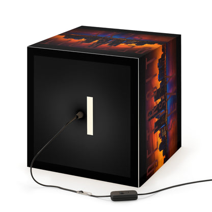 Detroit Skyline Cityscape Cube Lamp - Tonyalicious Tees