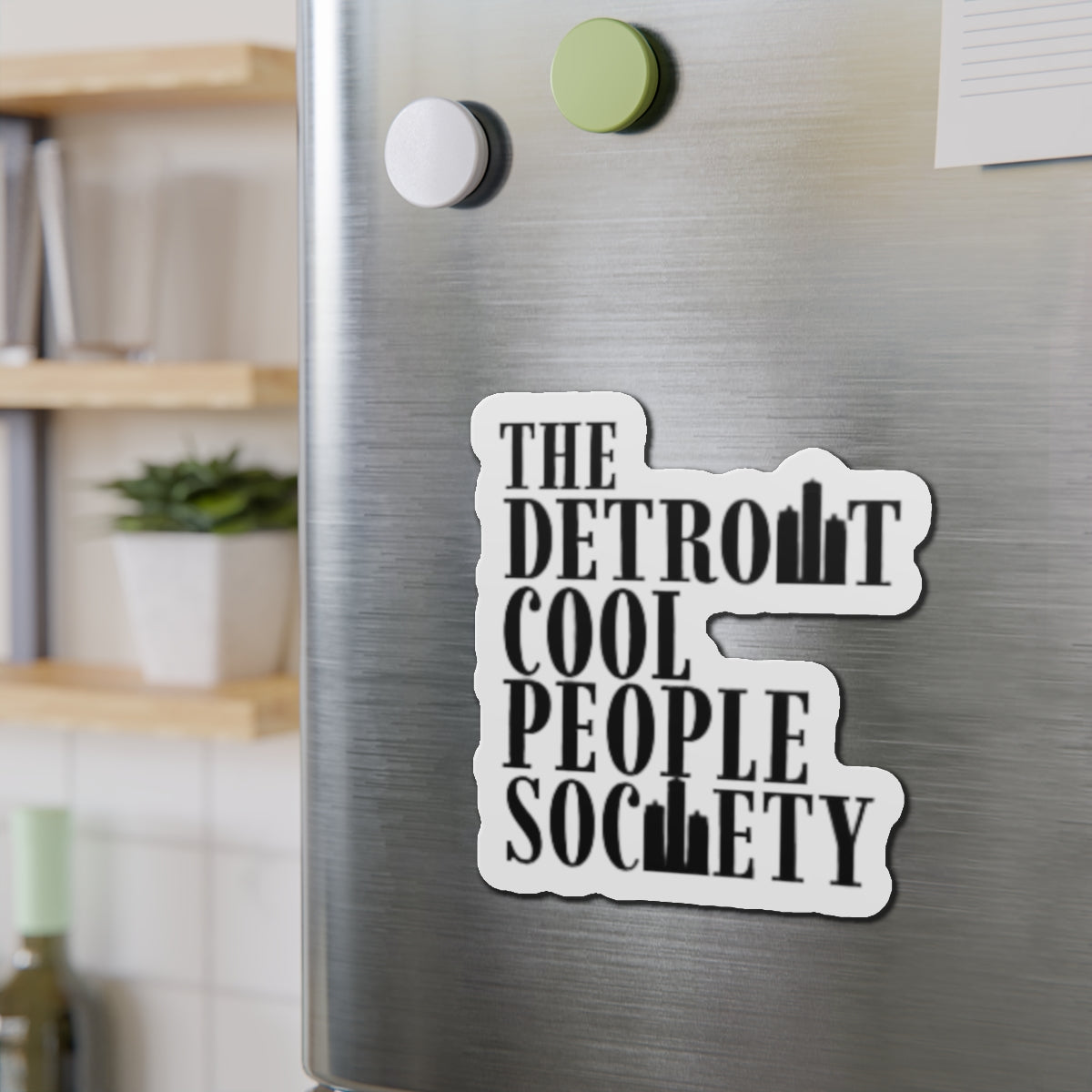 The Detroit Cool People Society Die-Cut Refrigerator Magnet