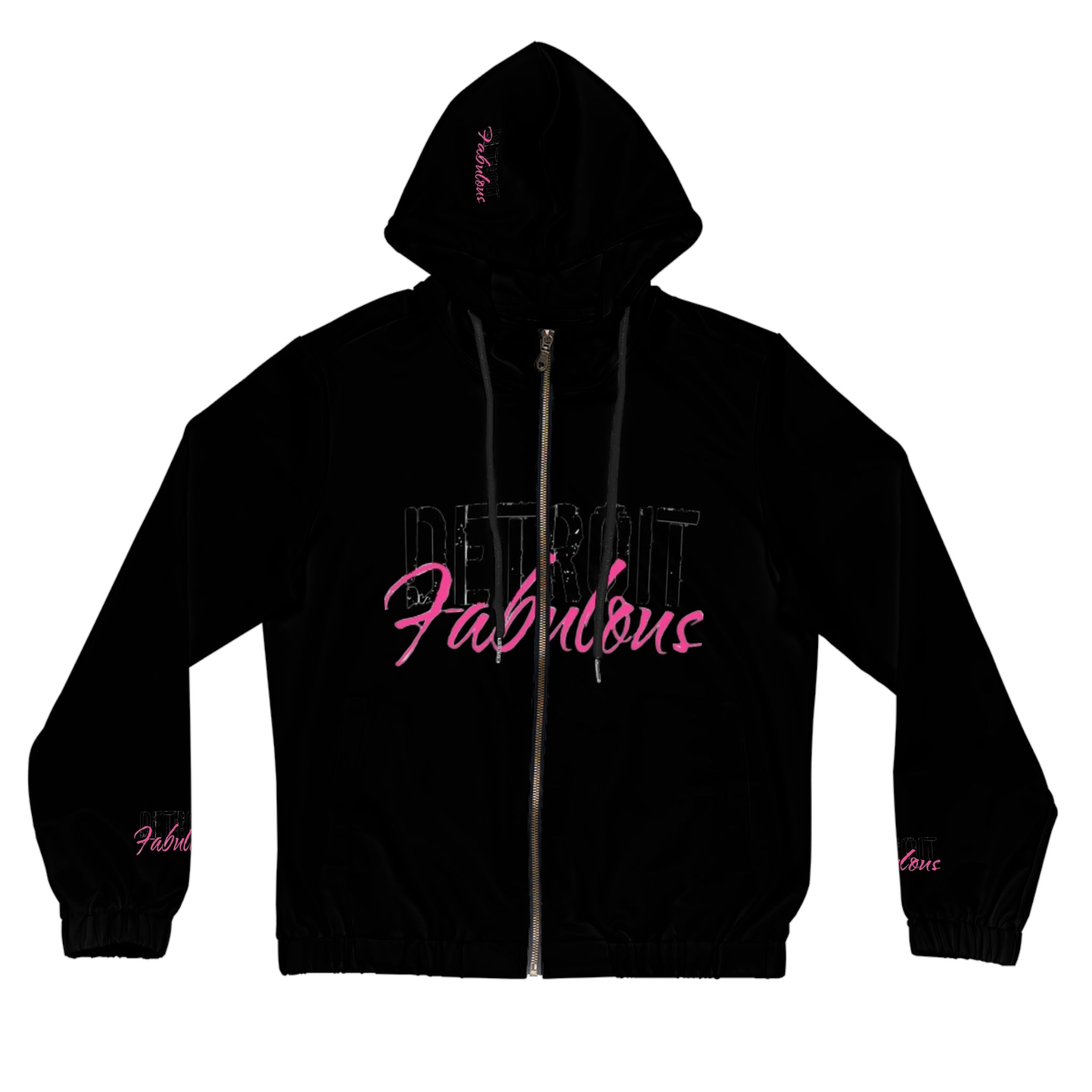 Detroit Fabulous Black Lightweight Zip Hoodie - Tonyalicious Tees