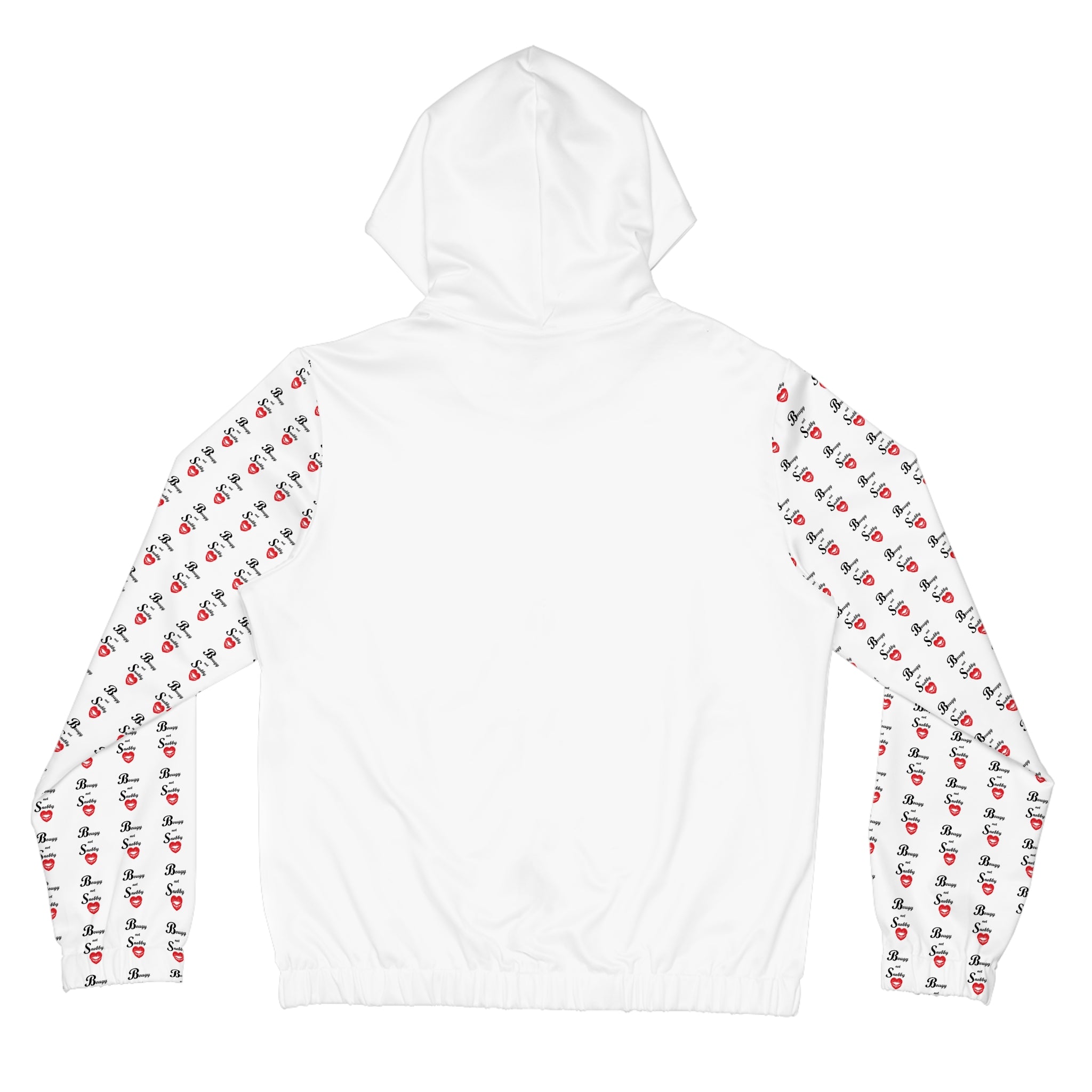 Bougy not Snobby Women’s Full-Zip White Hoodie - Tonyalicious Tees