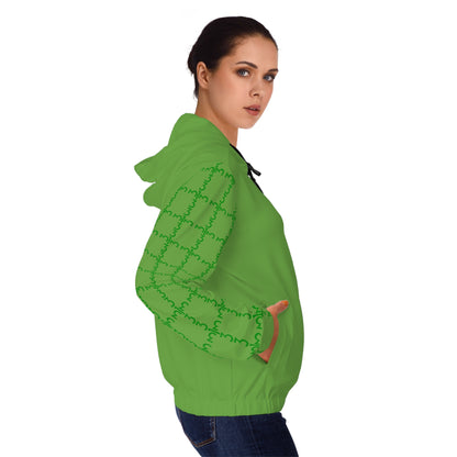 Twisted 313 Women’s Green Lightweight Zip Hoodie - Tonyalicious Tees
