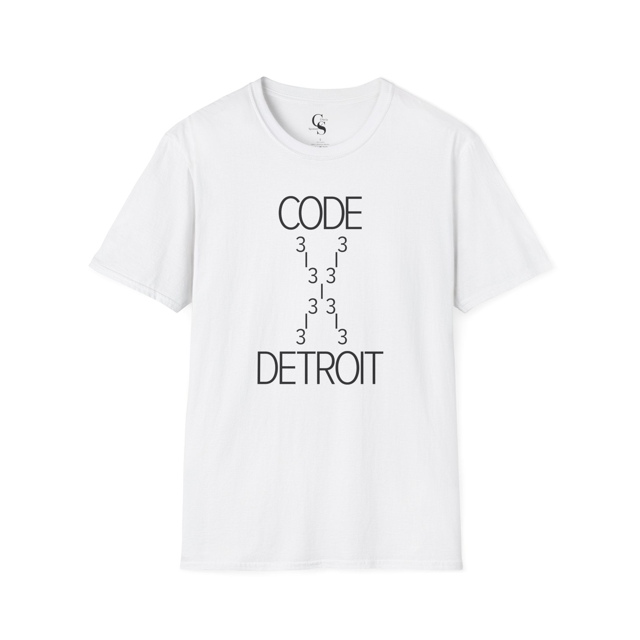 Code 313 Detroit Tee - Black Print - Tonyalicious Tees