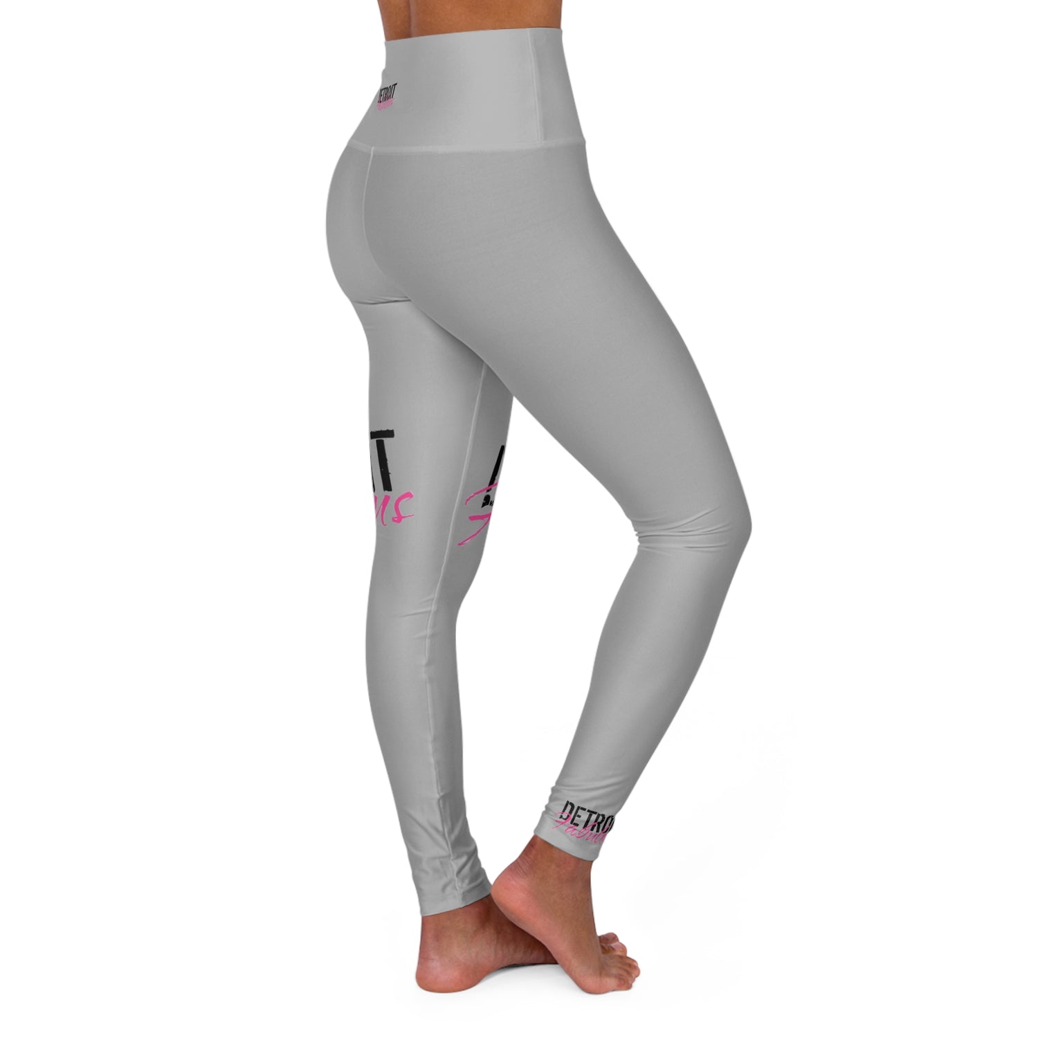 Detroit Fabulous Gray High-Waisted Yoga Leggings - Tonyalicious Tees