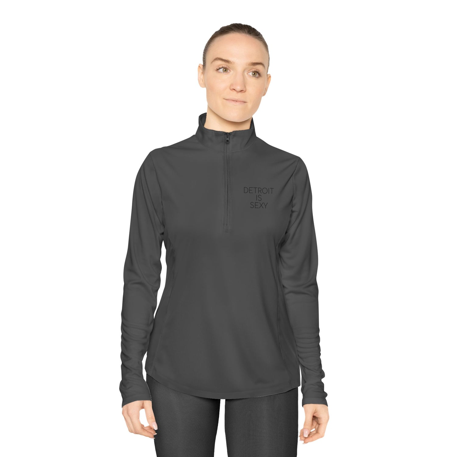 Detroit Is Sexy Ladies Quarter-Zip Pullover - Tonyalicious Tees