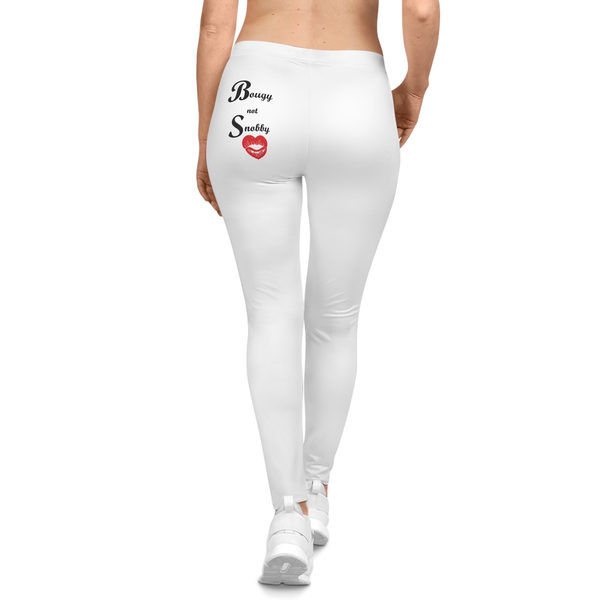 Bougy not Snobby White Leggings - Tonyalicious Tees