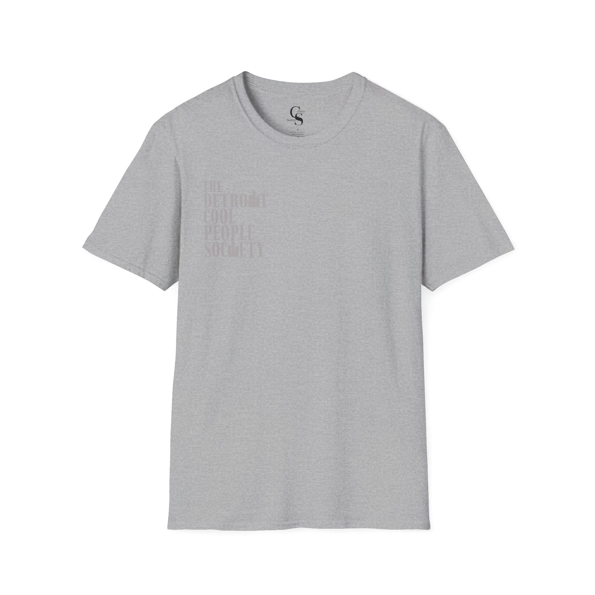 Detroit Cool People Society Tee - Front and Back Print Alternate Colors