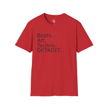 Beats. Art. Techno. Detroit Tee - Front and Back Print