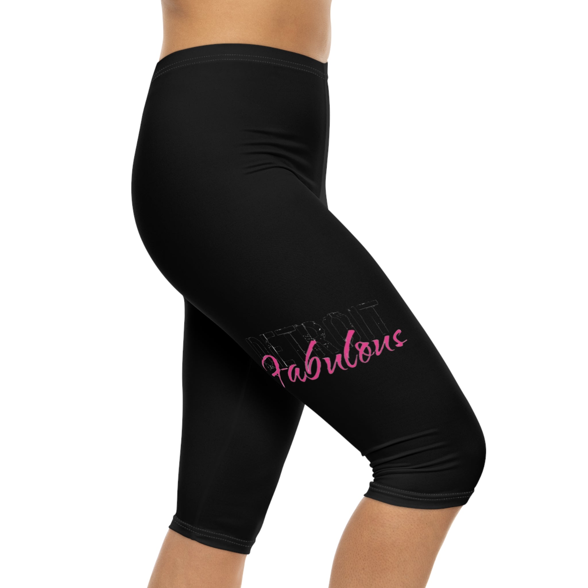 Detroit Fabulous Capri Leggings - Black - Tonyalicious Tees