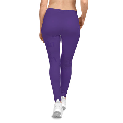 The Detroit Cool People Society Printed Leggings - Purple - Tonyalicious Tees