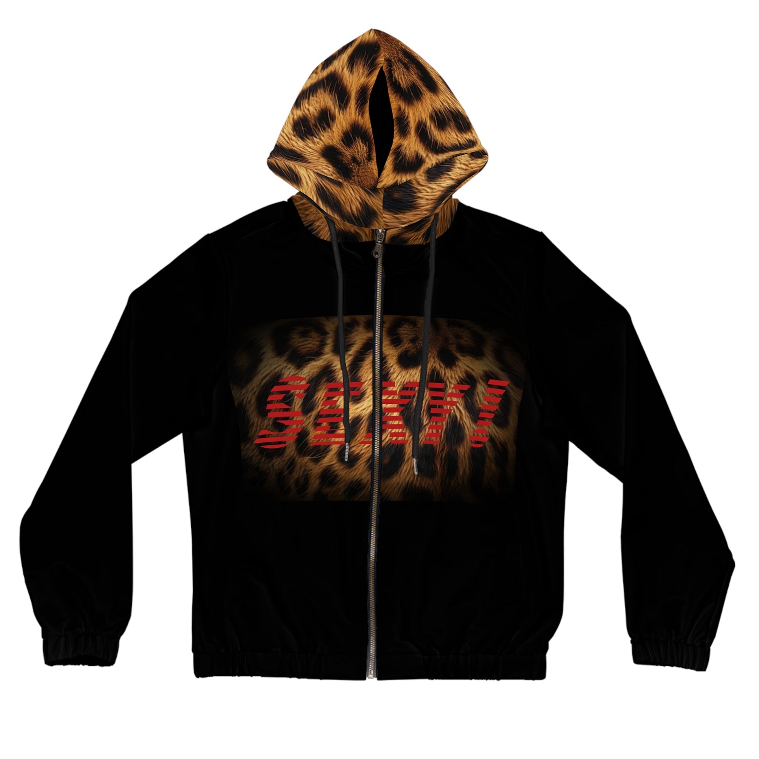 Sexy Leopard Print Zip Hoodie