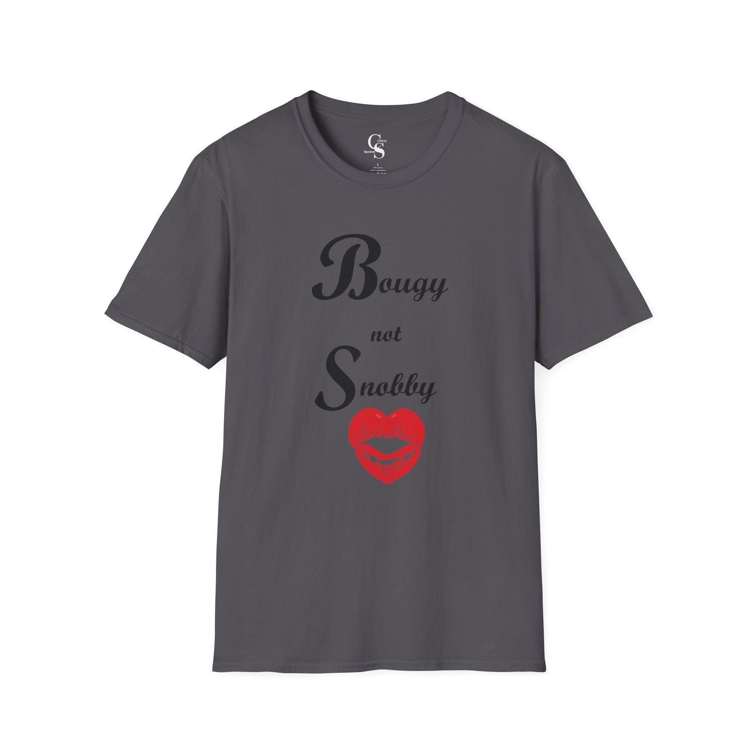 Bougy not Snobby Tee - Black Print - Tonyalicious Tees