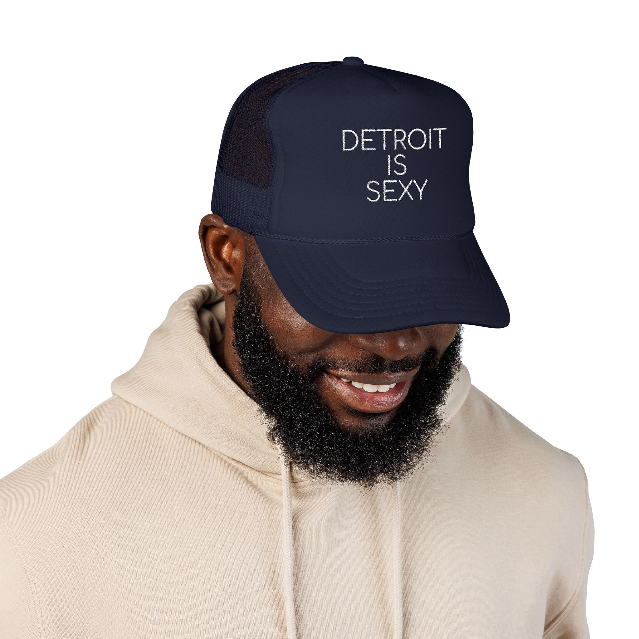 Detroit is Sexy Embroidered Trucker Hat - Tonyalicious Tees