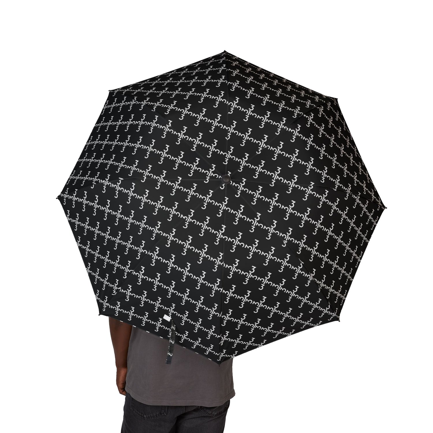Twisted 313 Black and White Compact Foldable Umbrella - Tonyalicious Tees