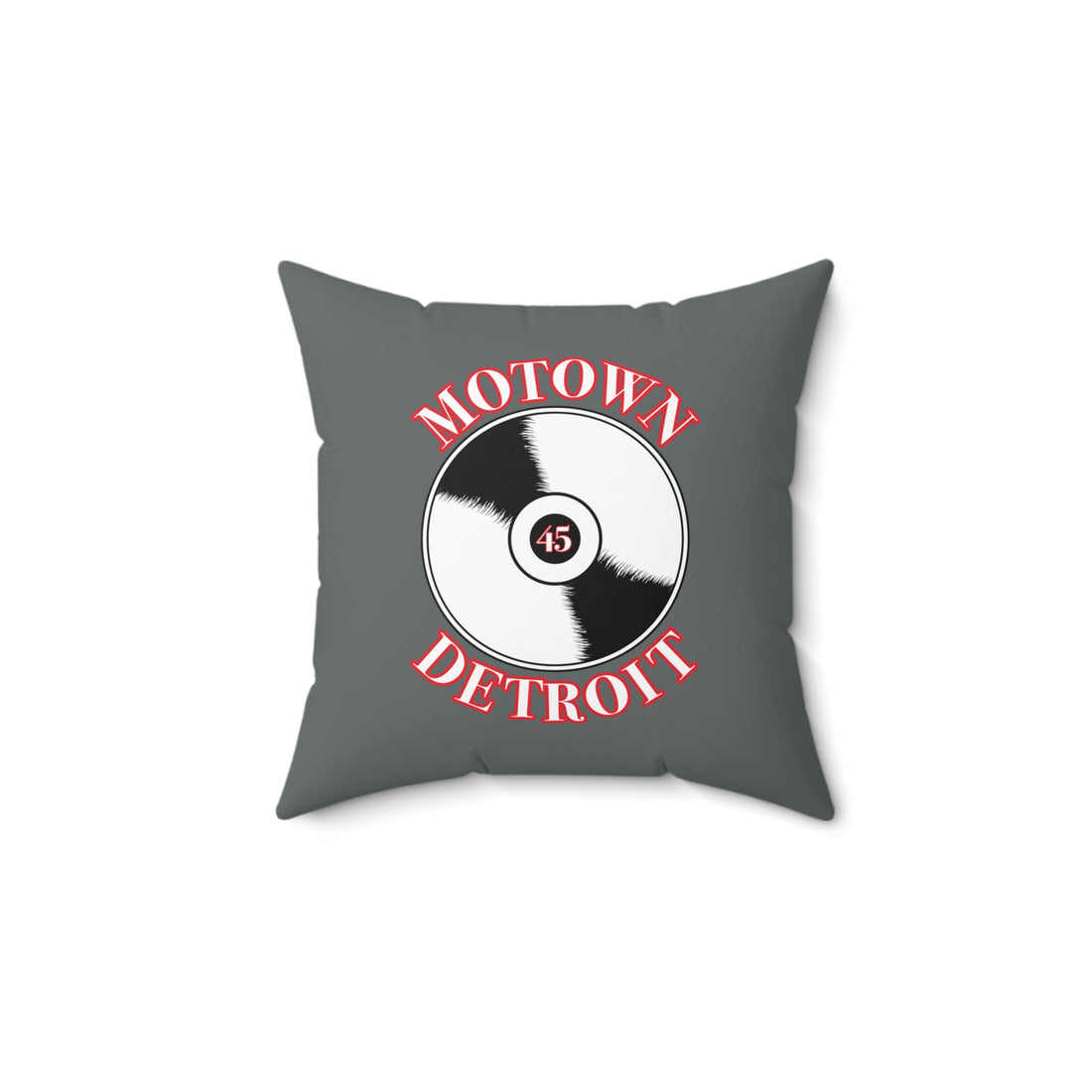 Retro Motown Record Pillow - Red