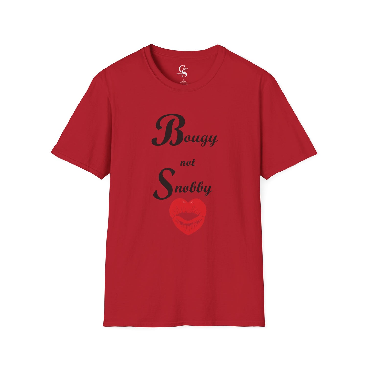 Bougy not Snobby Tee - Black Print - Tonyalicious Tees