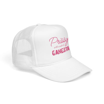 Prissy with a Side of Gangsta Mesh Cap - Pink Print - Tonyalicious Tees
