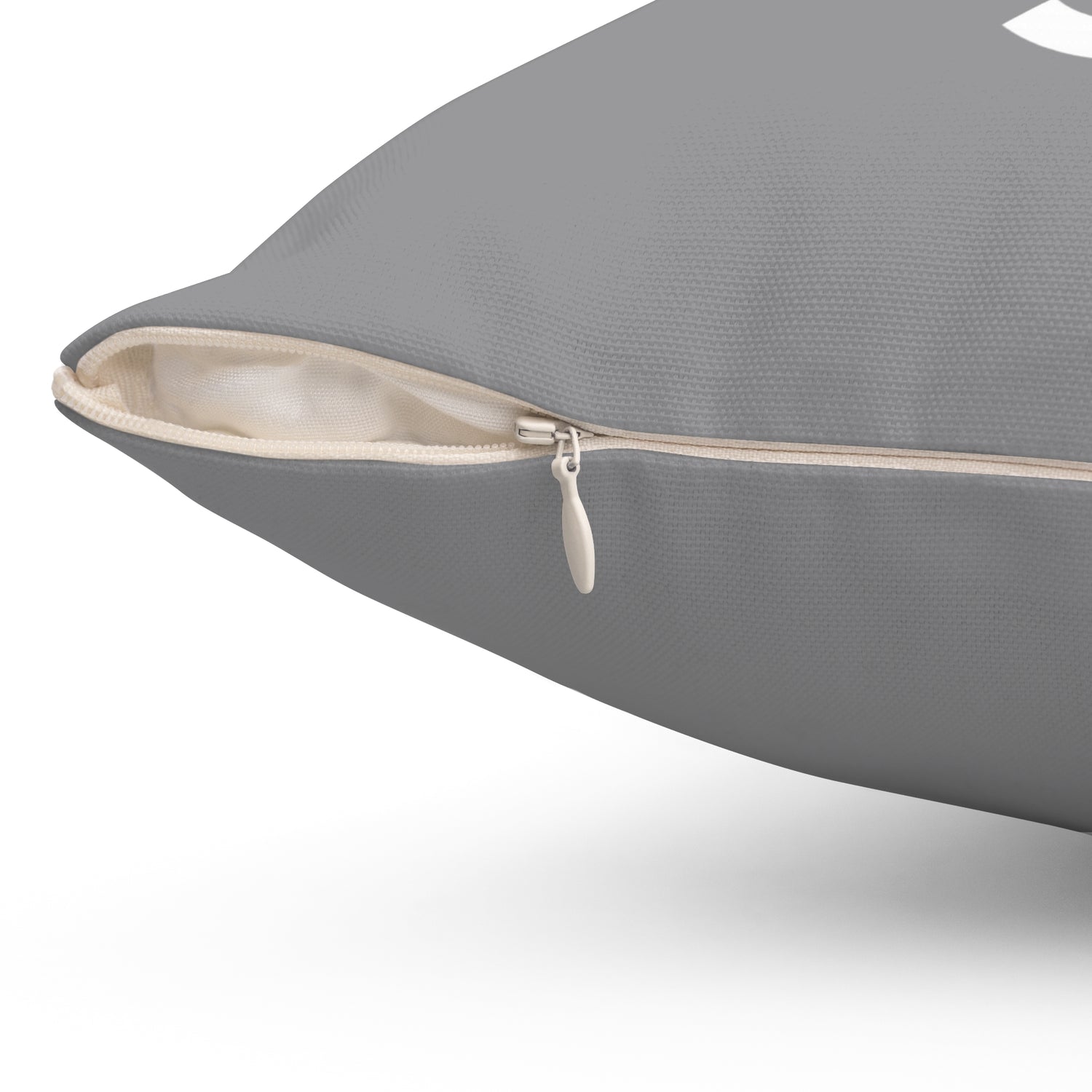 Twisted 313 Square Pillow — Gray