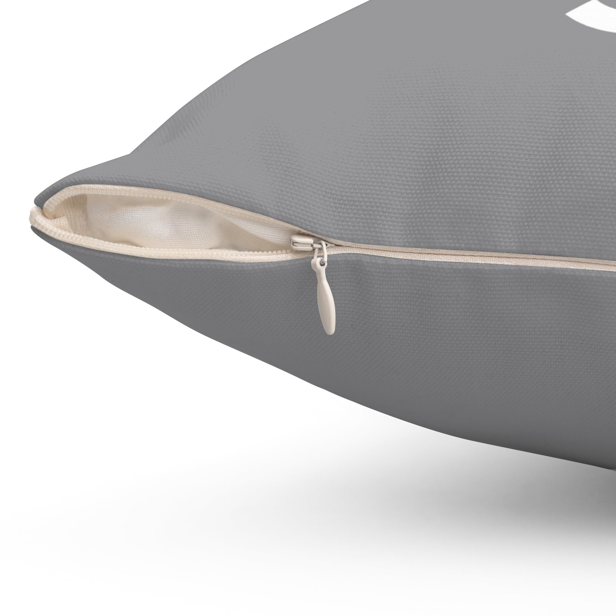 Twisted 313 Square Pillow — Gray