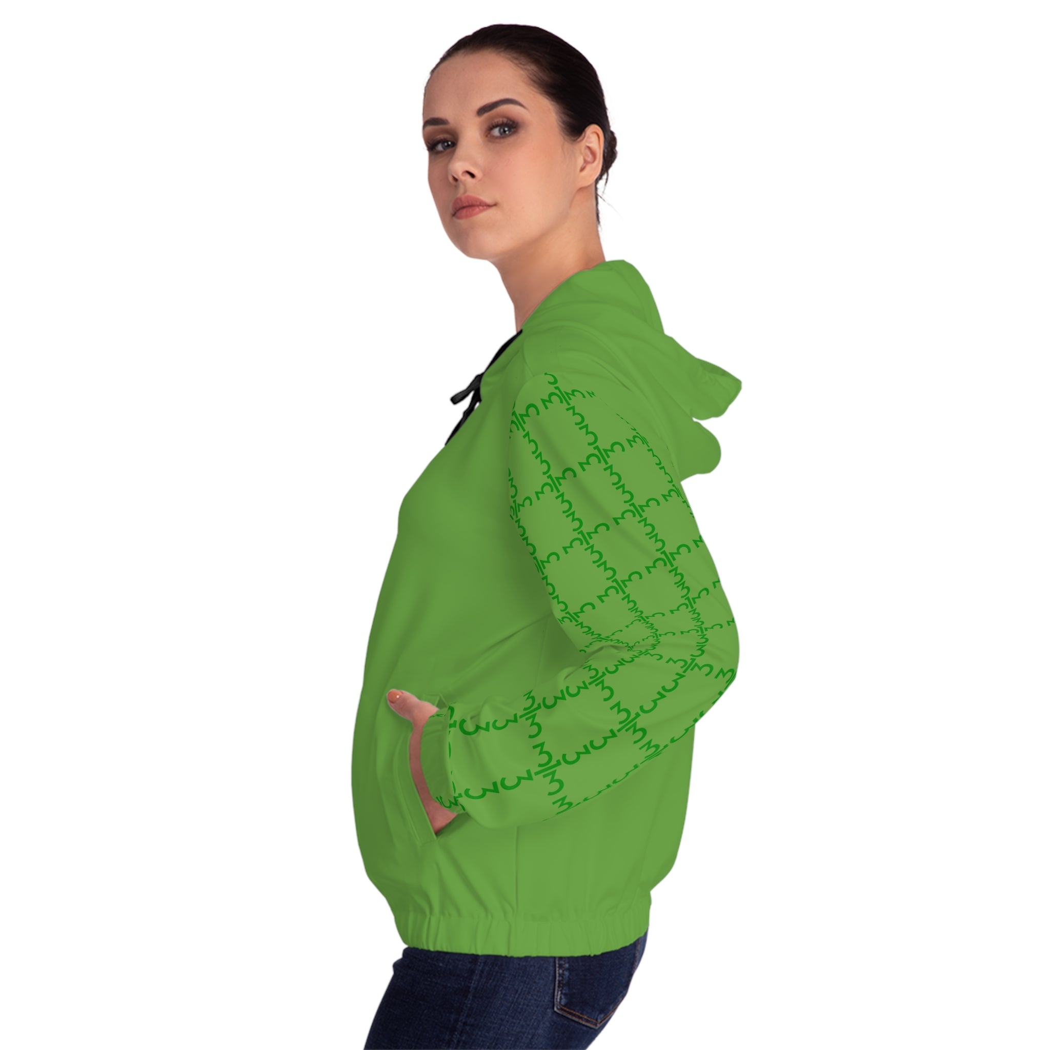 Twisted 313 Women’s Green Lightweight Zip Hoodie - Tonyalicious Tees