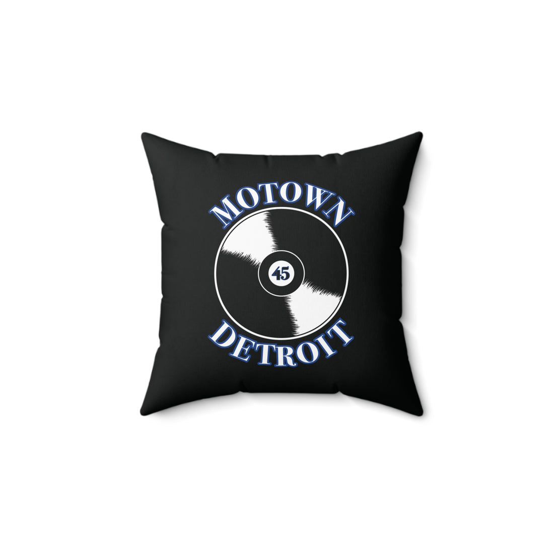 Retro Motown Record Pillow - Blue