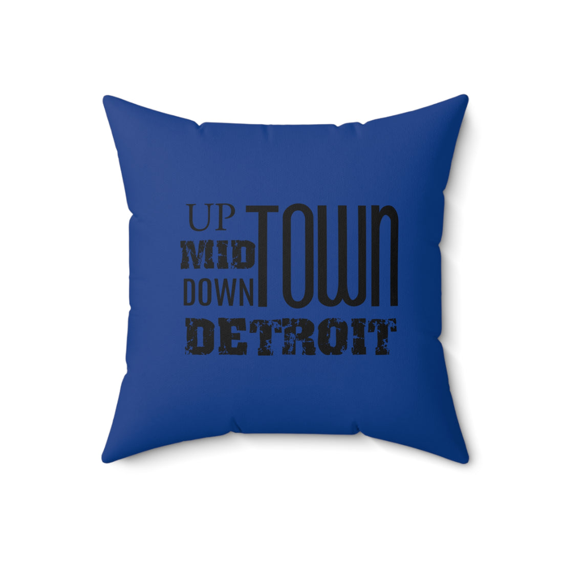 Up Mid Downtown Detroit Pillow