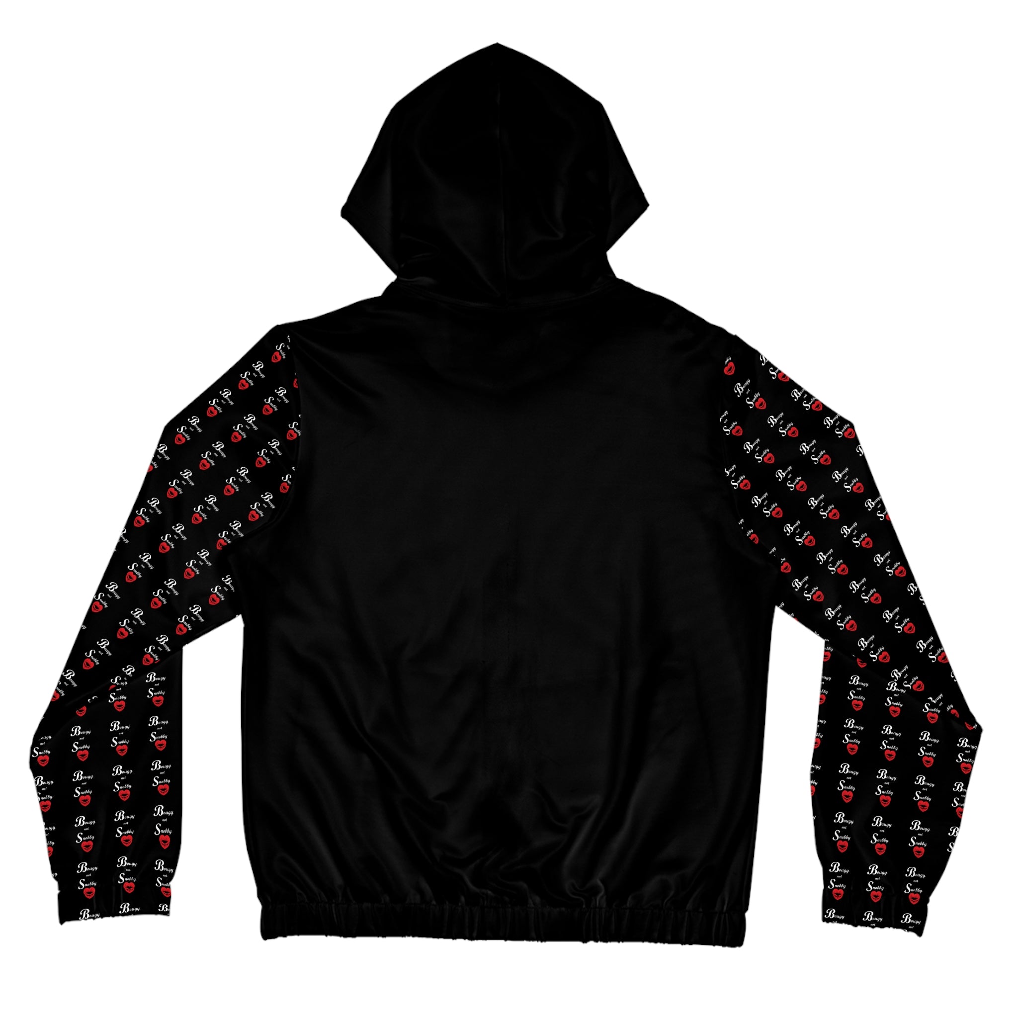 Bougy not Snobby Women’s Full-Zip Black Hoodie - Tonyalicious Tees