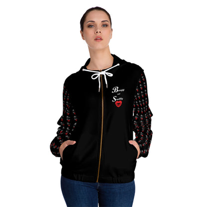 Bougy not Snobby Women’s Full-Zip Black Hoodie - Tonyalicious Tees