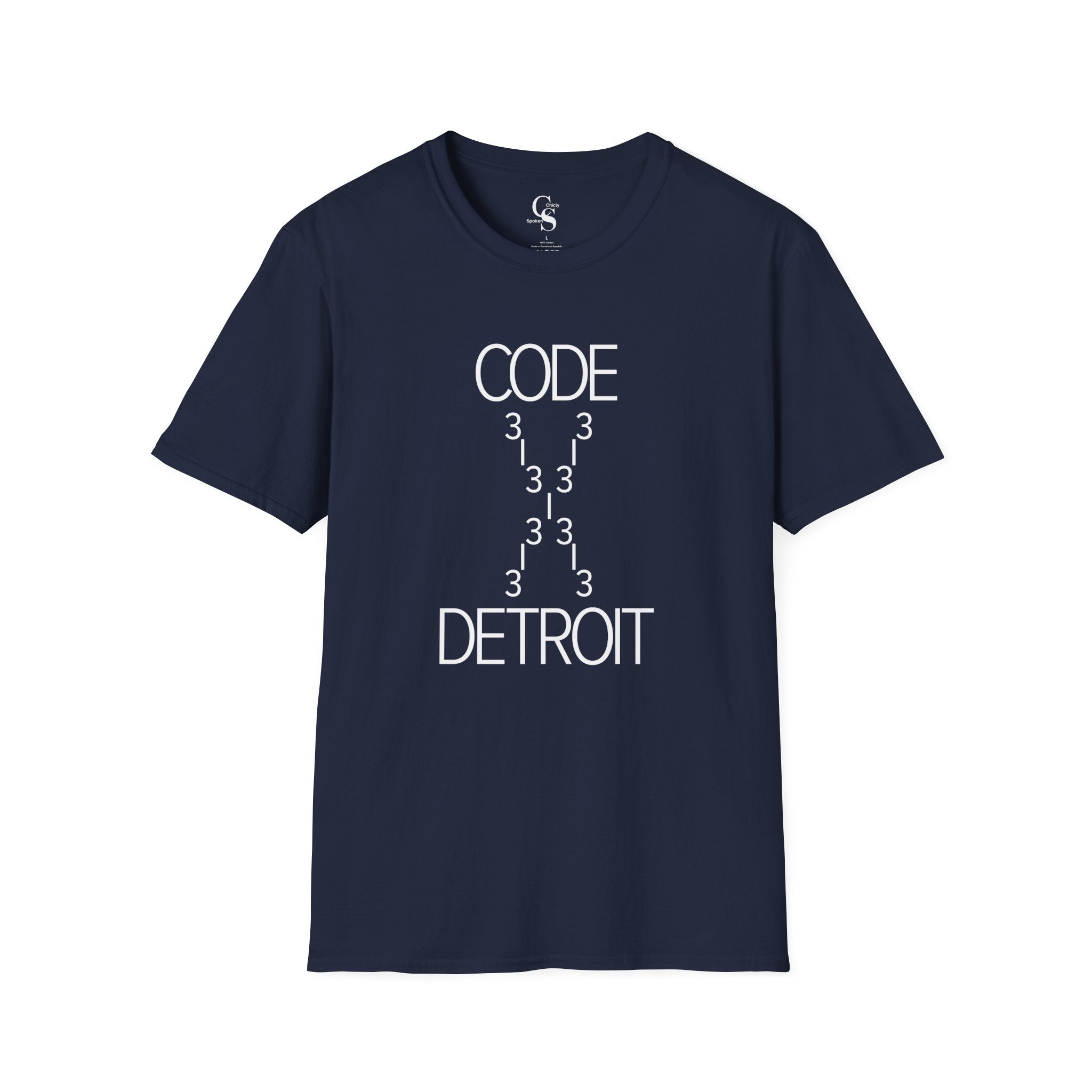 Code 313 Detroit Tee - White Print - Tonyalicious Tees