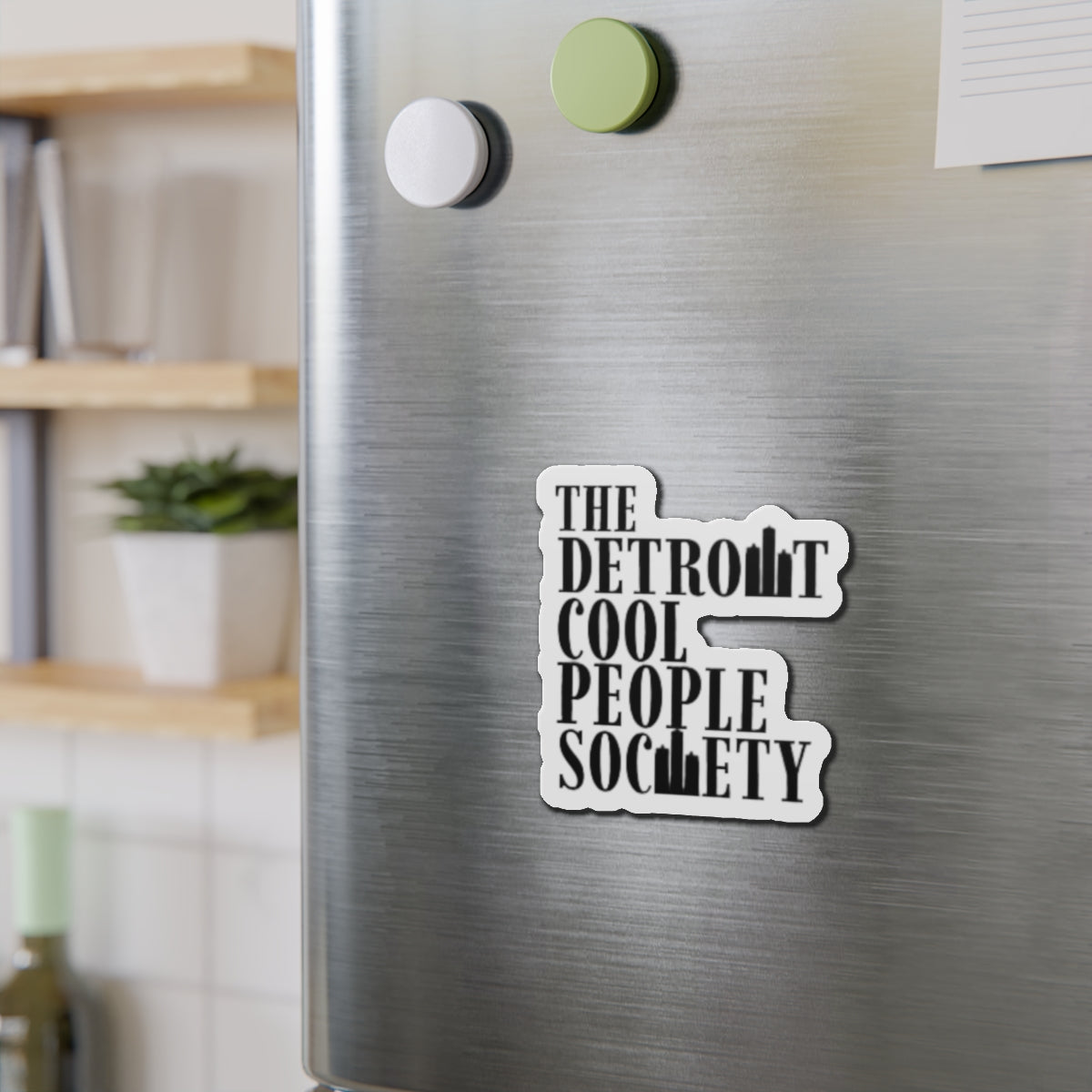 The Detroit Cool People Society Die-Cut Refrigerator Magnet
