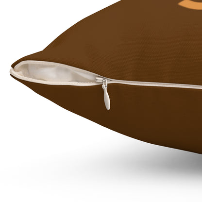 Twisted 313 Square Pillow — Brown