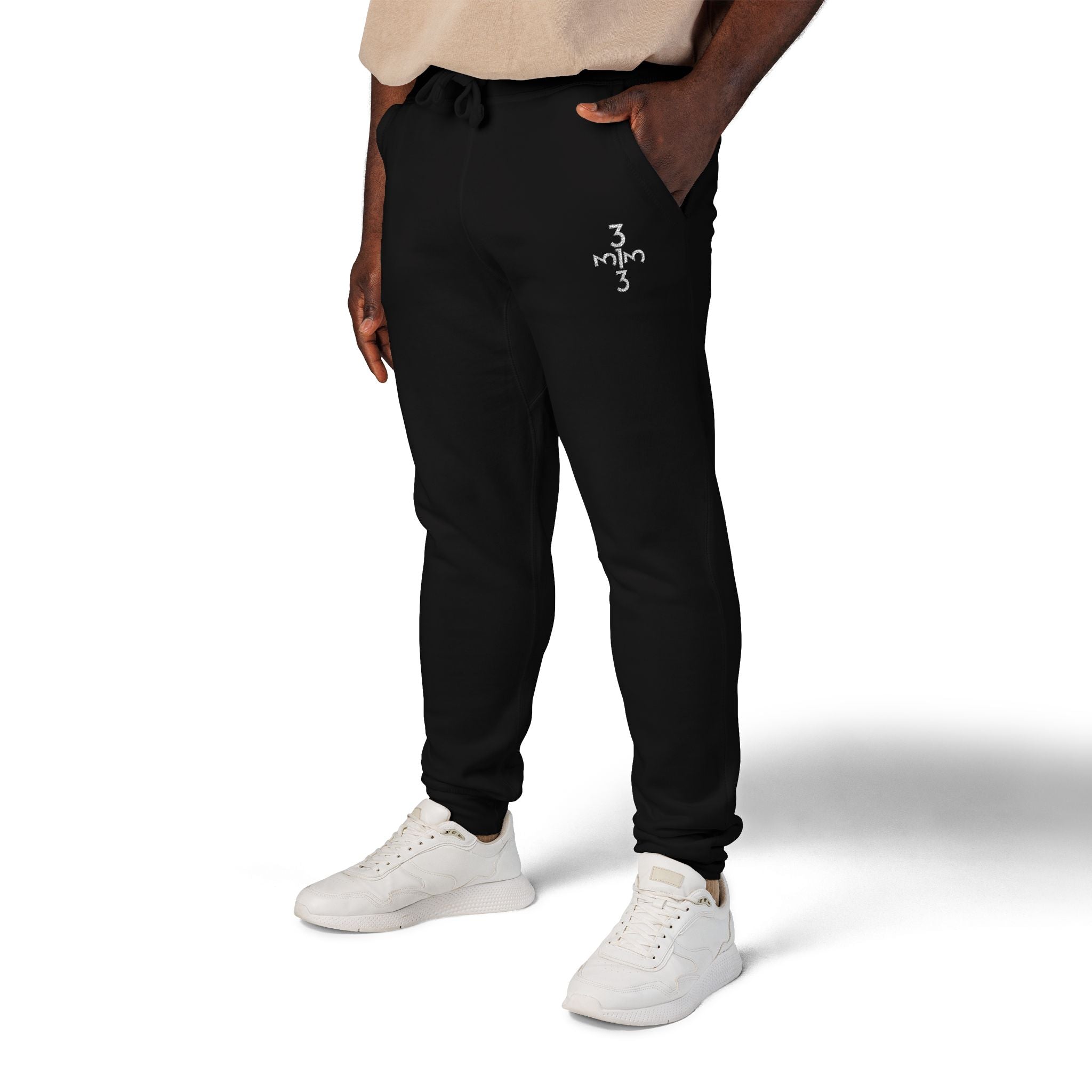 Twisted 313 Unisex Embroidered Joggers - White Print - Tonyalicious Tees