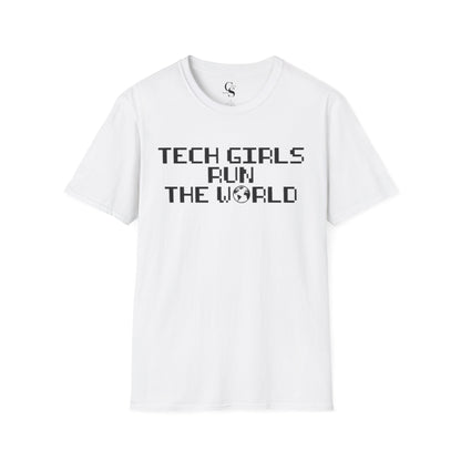 Tech Girls Run the World Tee - Front and Back Tee
