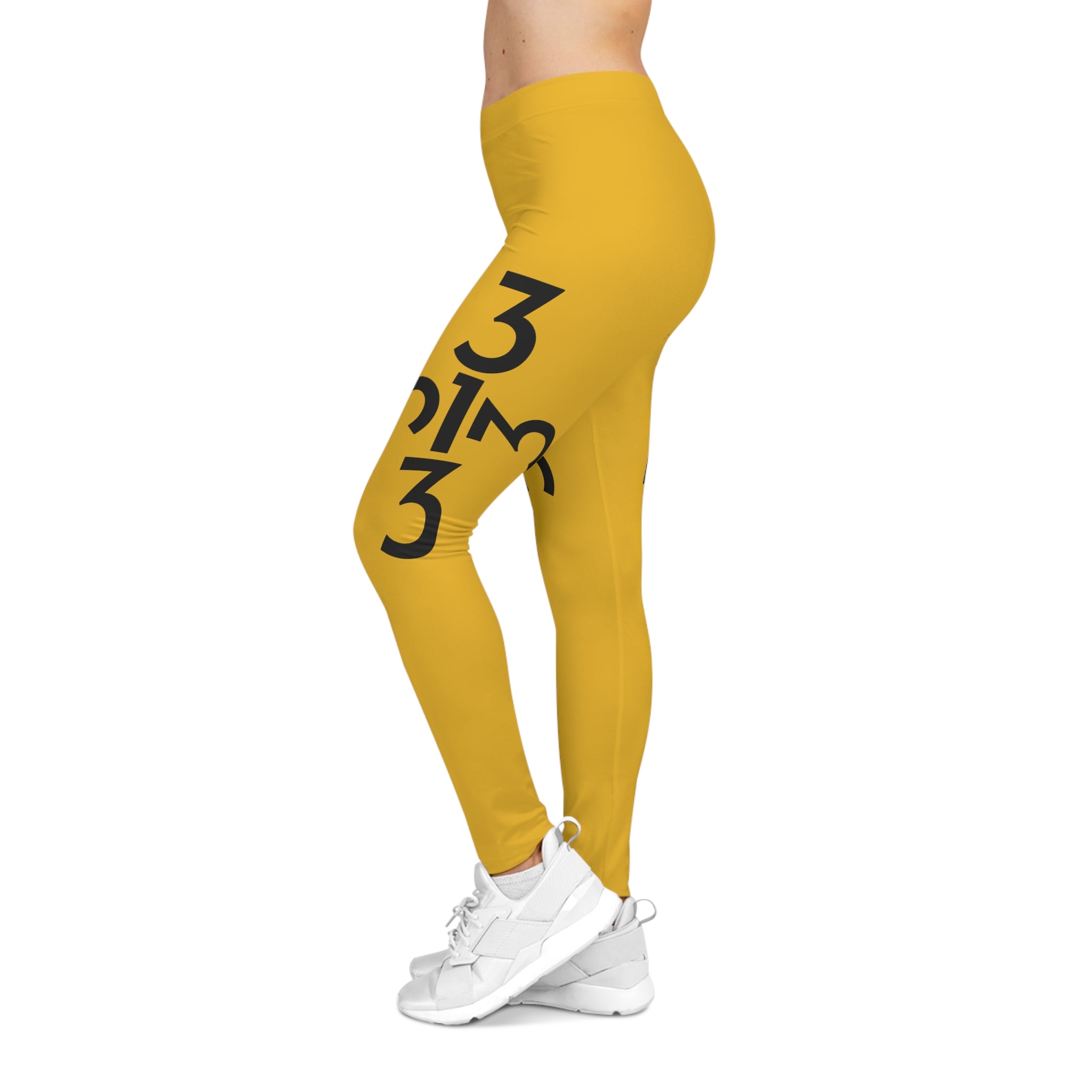 Twisted 313 Bold Black and Yellow Leggings - Tonyalicious Tees