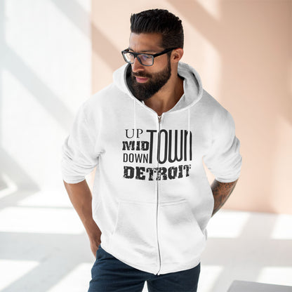 Up, Mid, Downtown Detroit Zip Up Hoodie